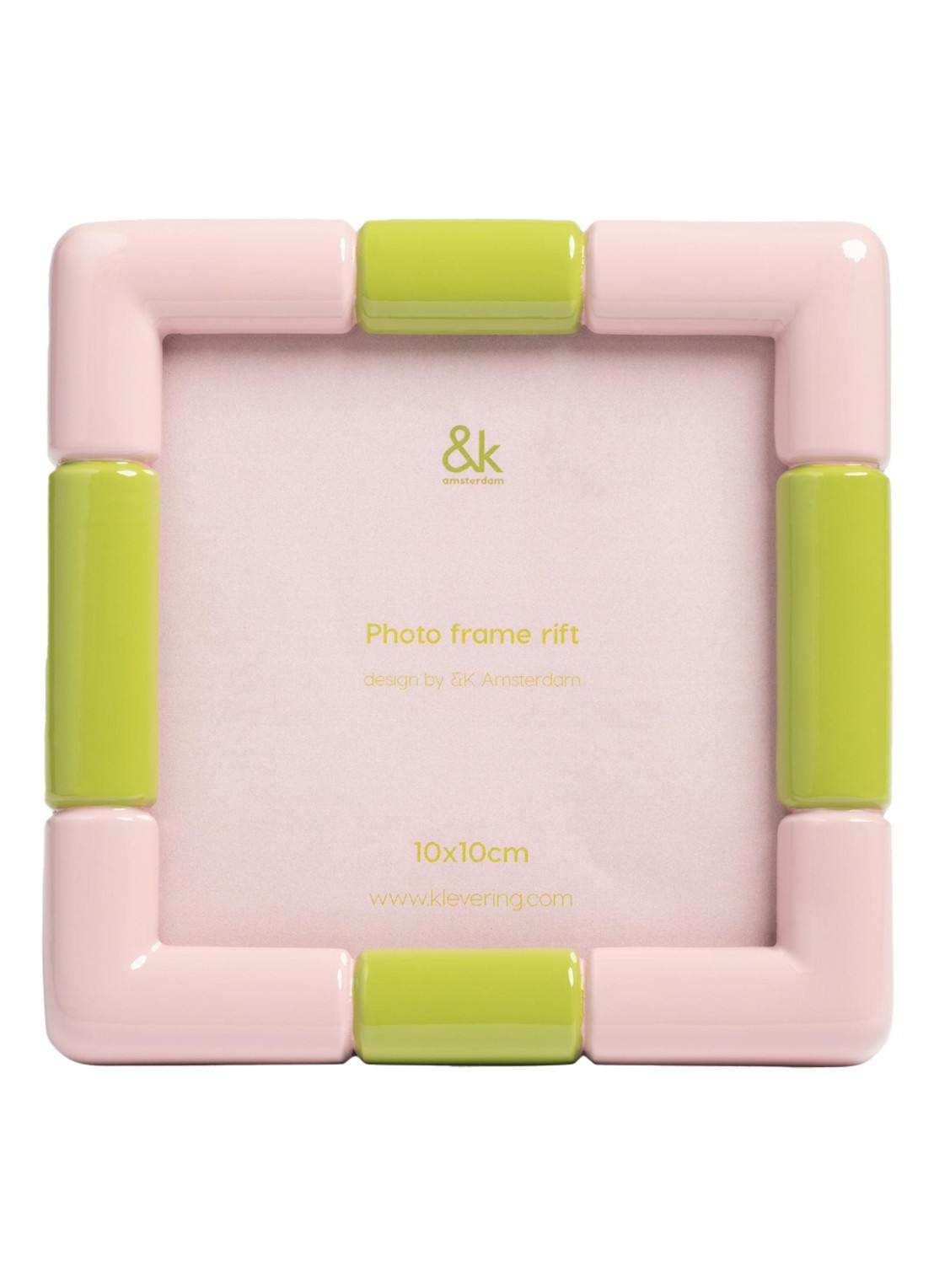 &klevering Rift fotolijst 13 x 13 cm  - voorkant roze