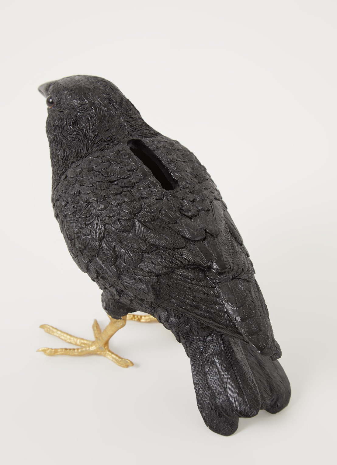 &Klevering Sparrow spaarpot 14,5 cm - detail zwart
