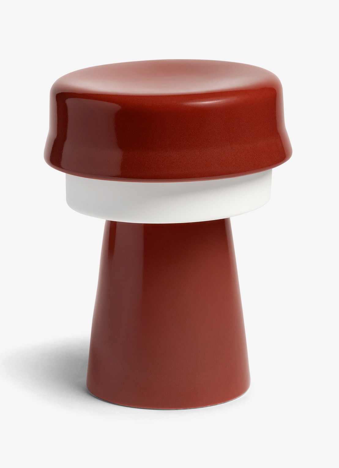 &Klevering Tafellamp met hoed 20 cm  - voorkant 3 rood