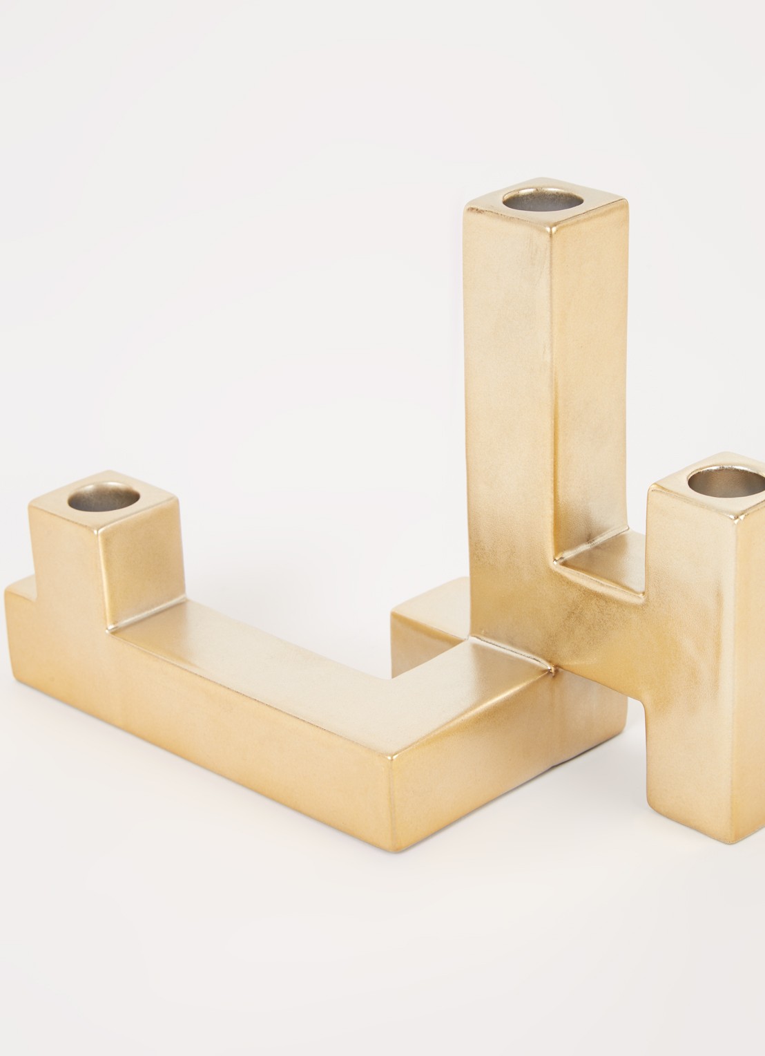 &Klevering Tube kandelaar 17,5  cm  - detail goud