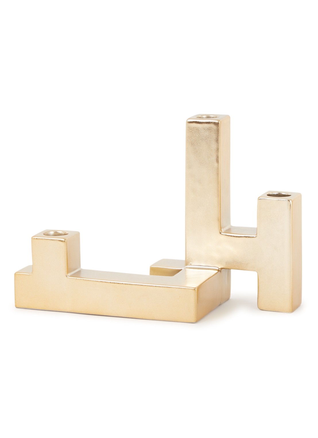 &Klevering Tube kandelaar 17,5  cm  - voorkant 2 goud