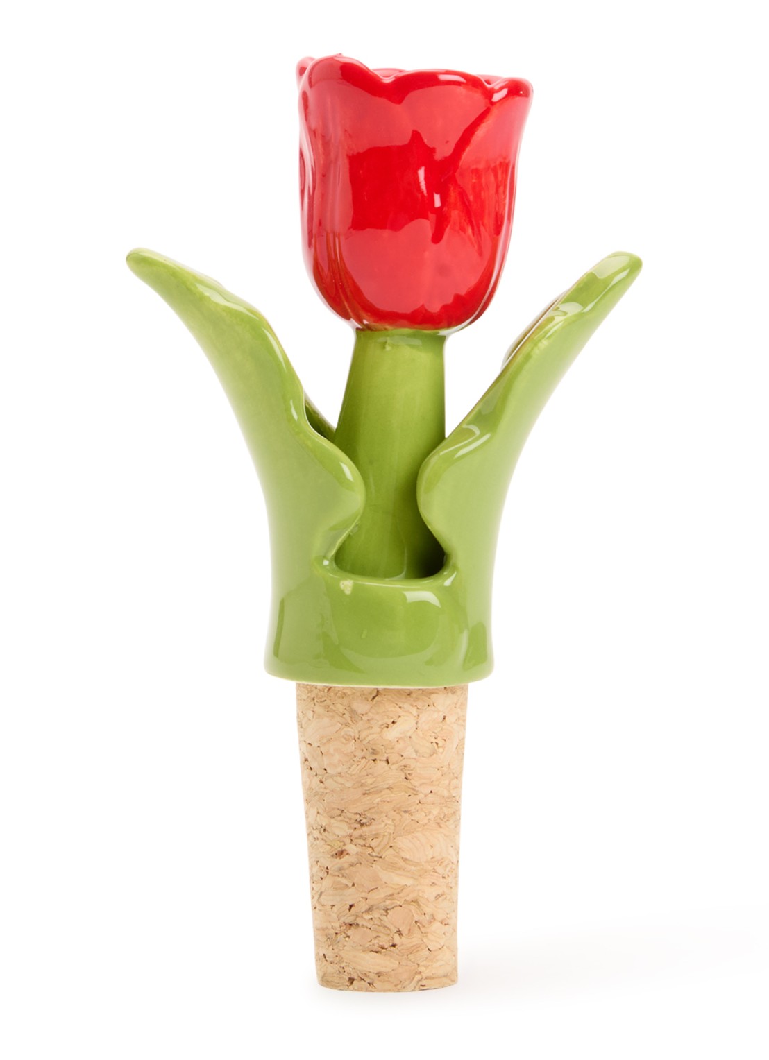 &Klevering Tulip wijnstopper  - voorkant rood
