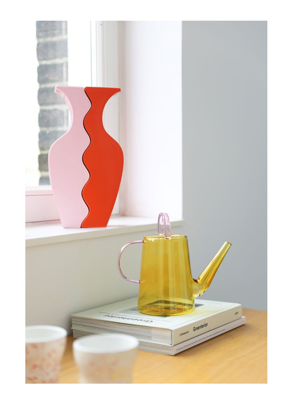 &Klevering Wave vazen set van 2 - voorkant 2 roze