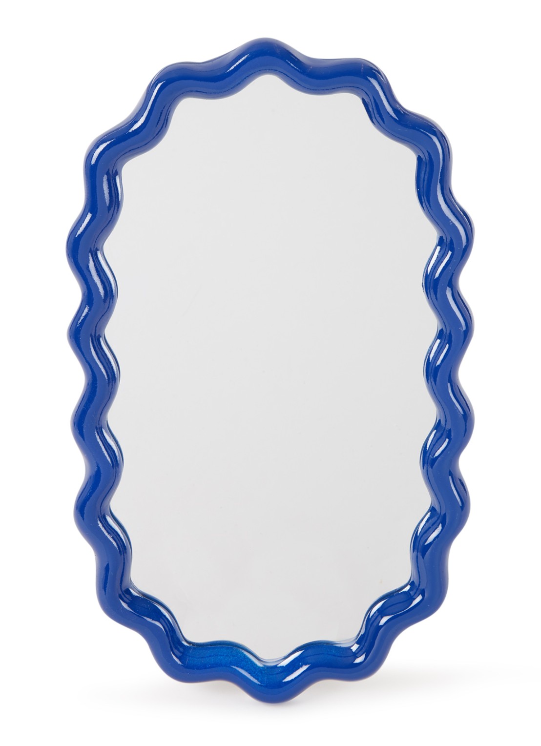 &Klevering Zigzag wandspiegel 40 x 24 cm - voorkant donkerblauw