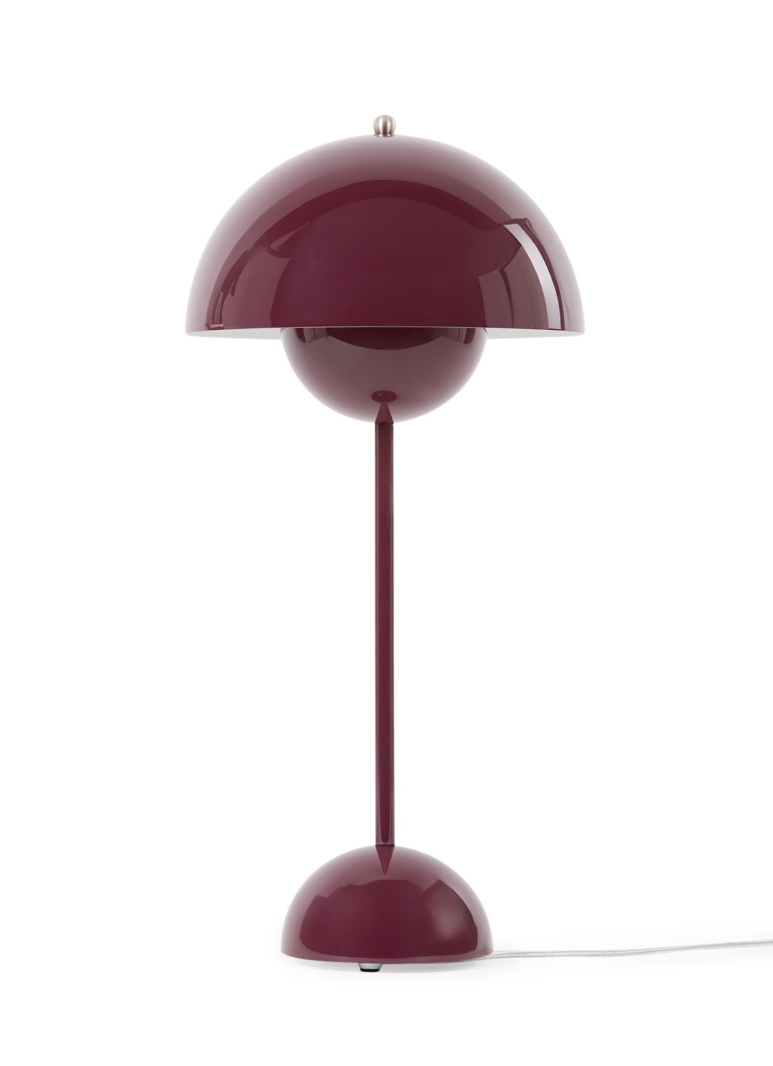 &Tradition FlowerPot VP3 tafellamp 50 x Ø23 cm - voorkant aubergine