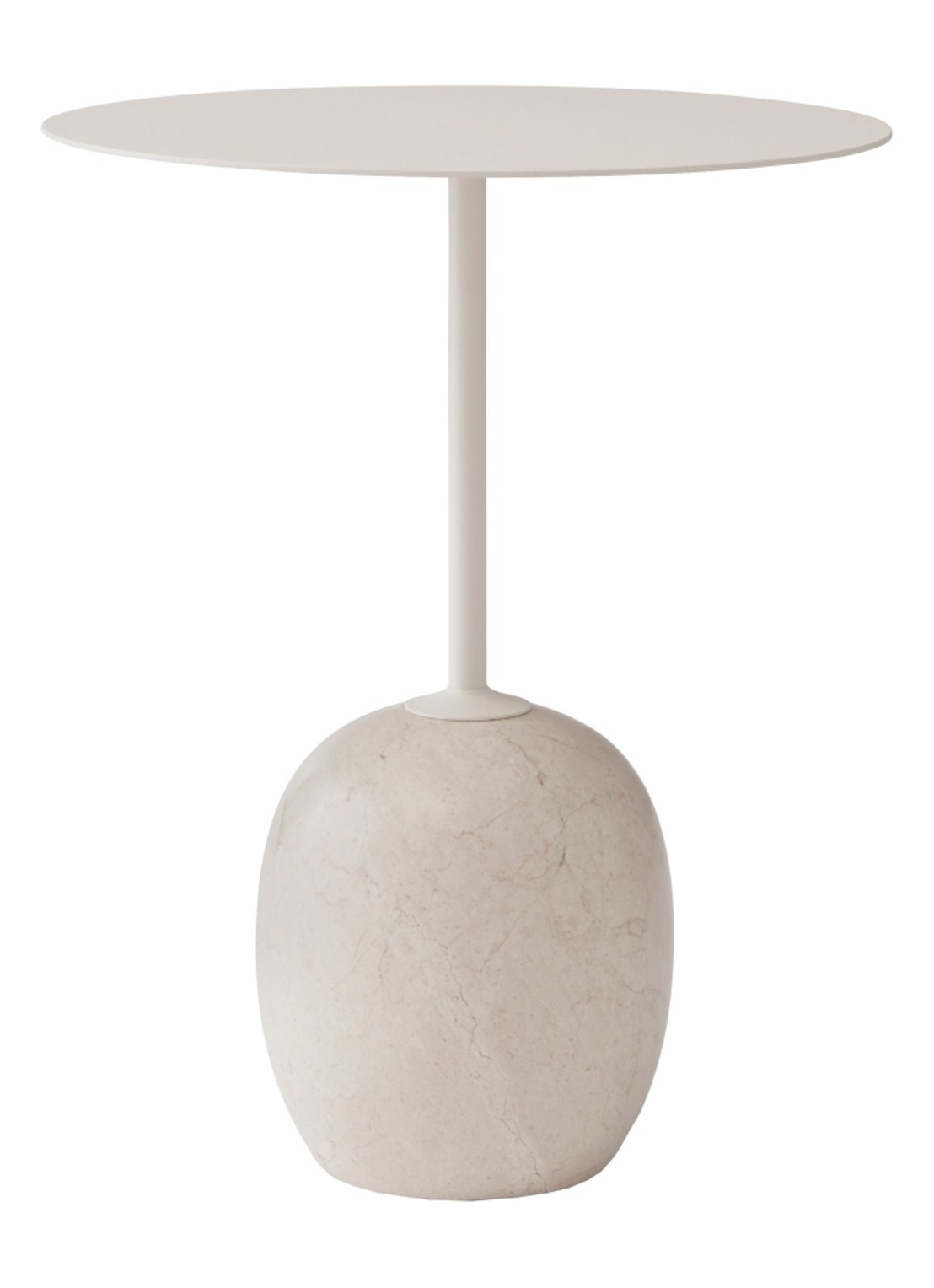 &tradition Lato bijzettafel Ø40 cm - voorkant wit