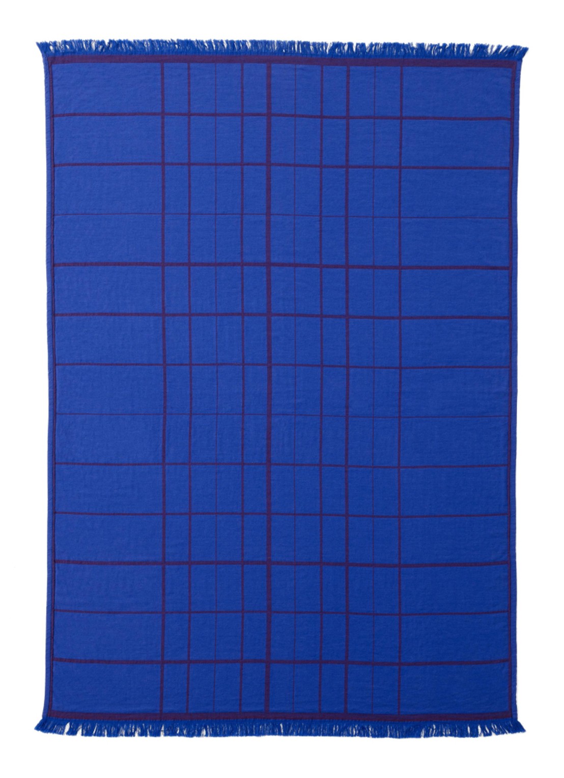 &tradition Untitled AP10 plaid 210 x 150 cm - voorkant kobaltblauw