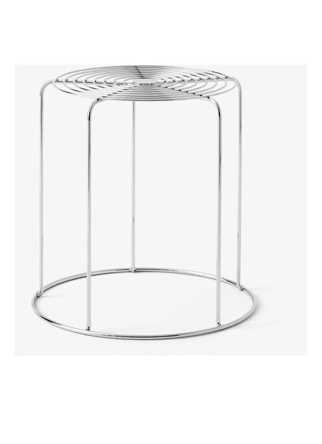 &Tradition Wire VP11 kruk 44 cm - voorkant zilver