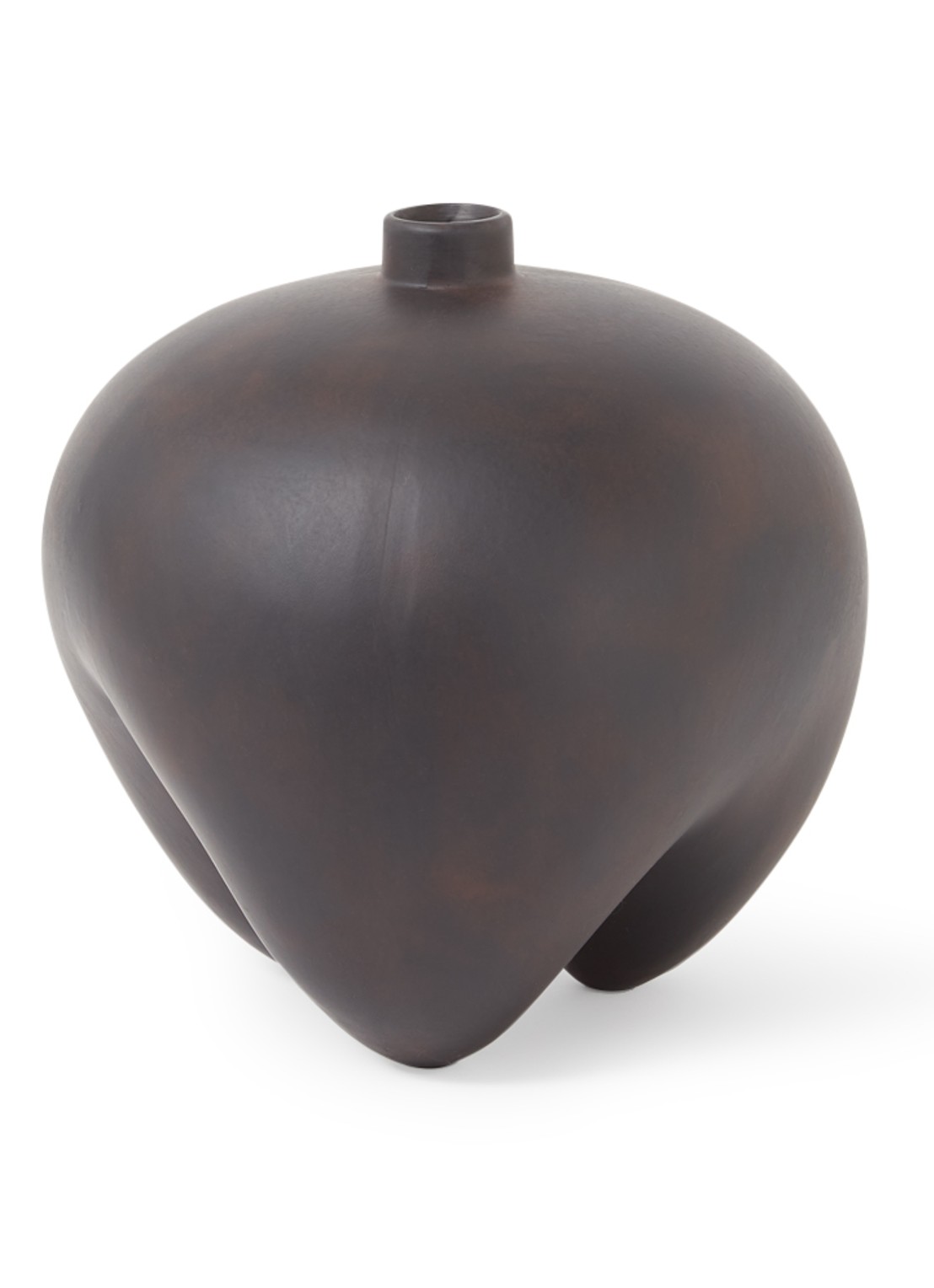 101 Copenhagen Sumo Mini vaas 26 cm - voorkant donkerbruin