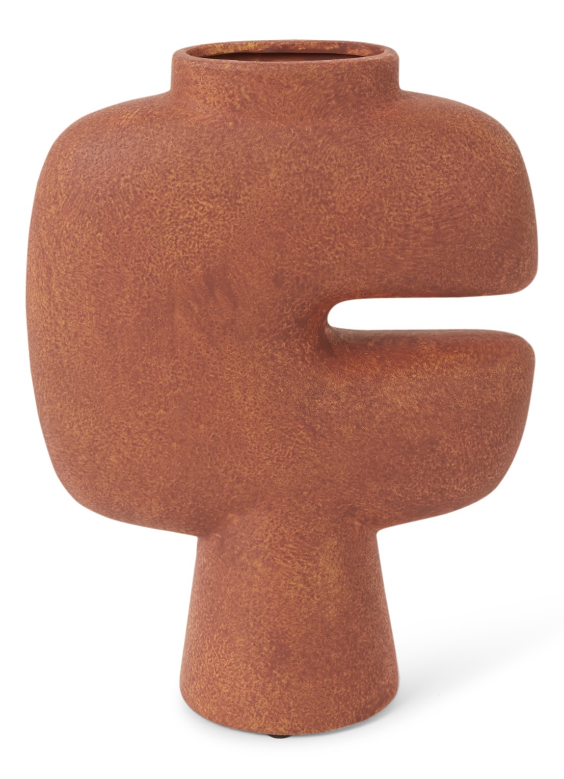 101 Copenhagen Tribal Medio vaas 30 cm - voorkant cognac