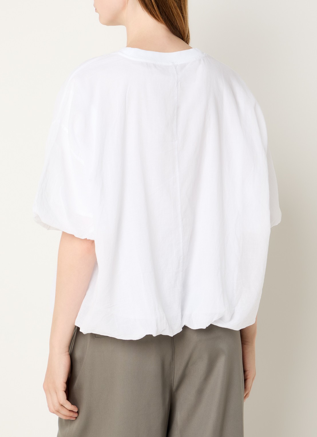 10DAYS Balloon T-shirt met pofmouwen - achterkant 3 wit