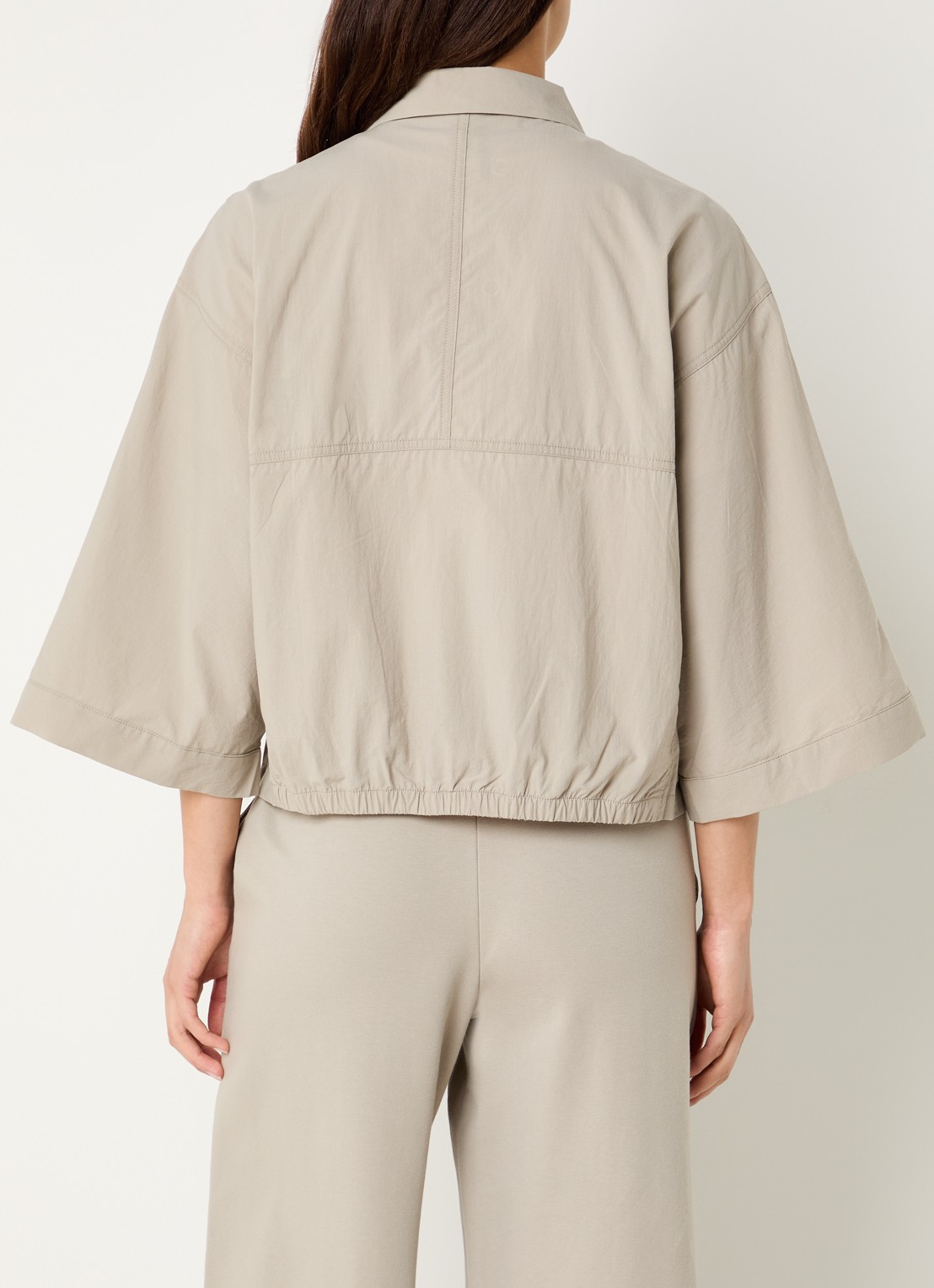 10DAYS Blouse met kraag - achterkant 3 beige