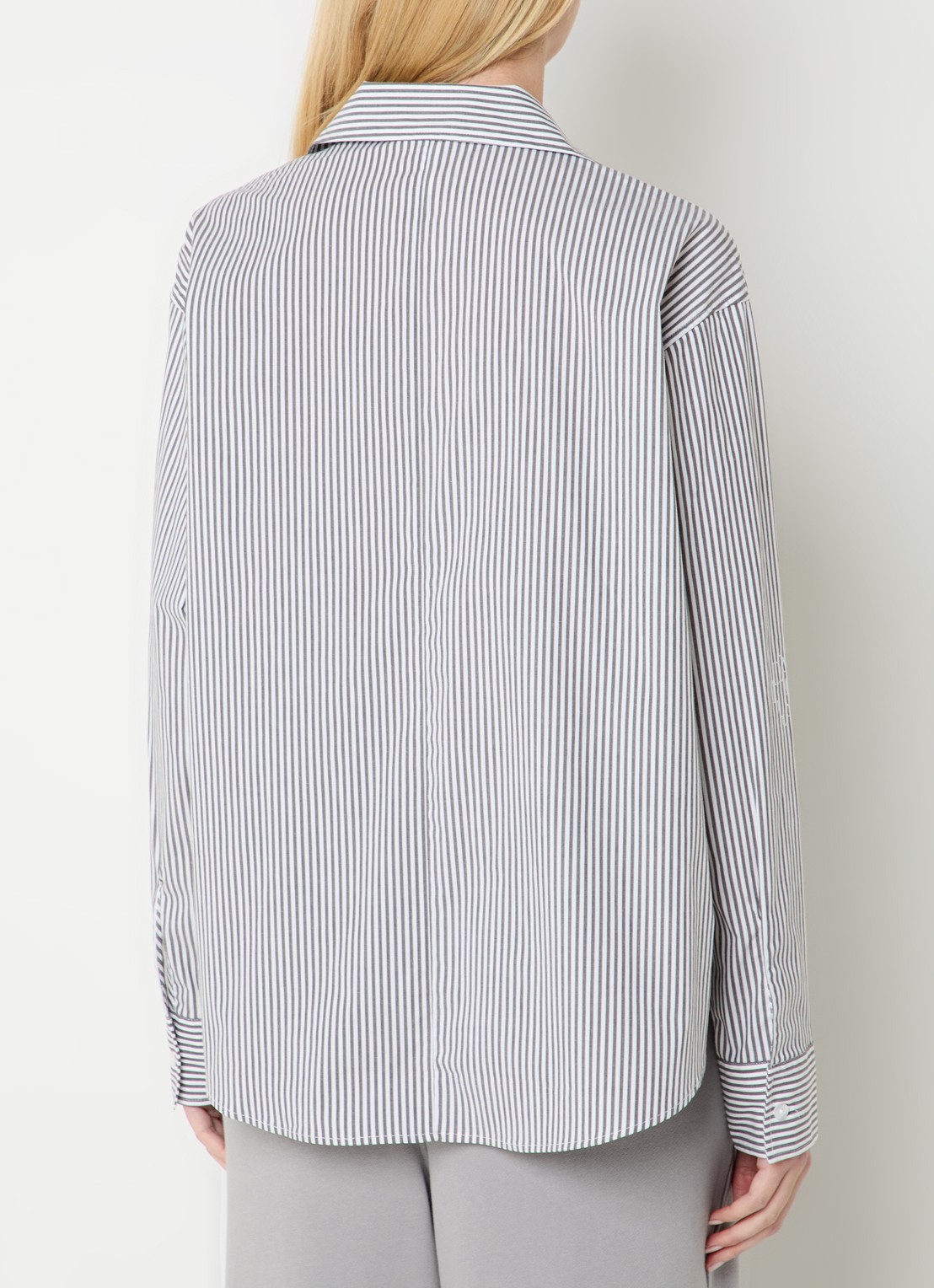 10DAYS Blouse met streepprint - achterkant antraciet