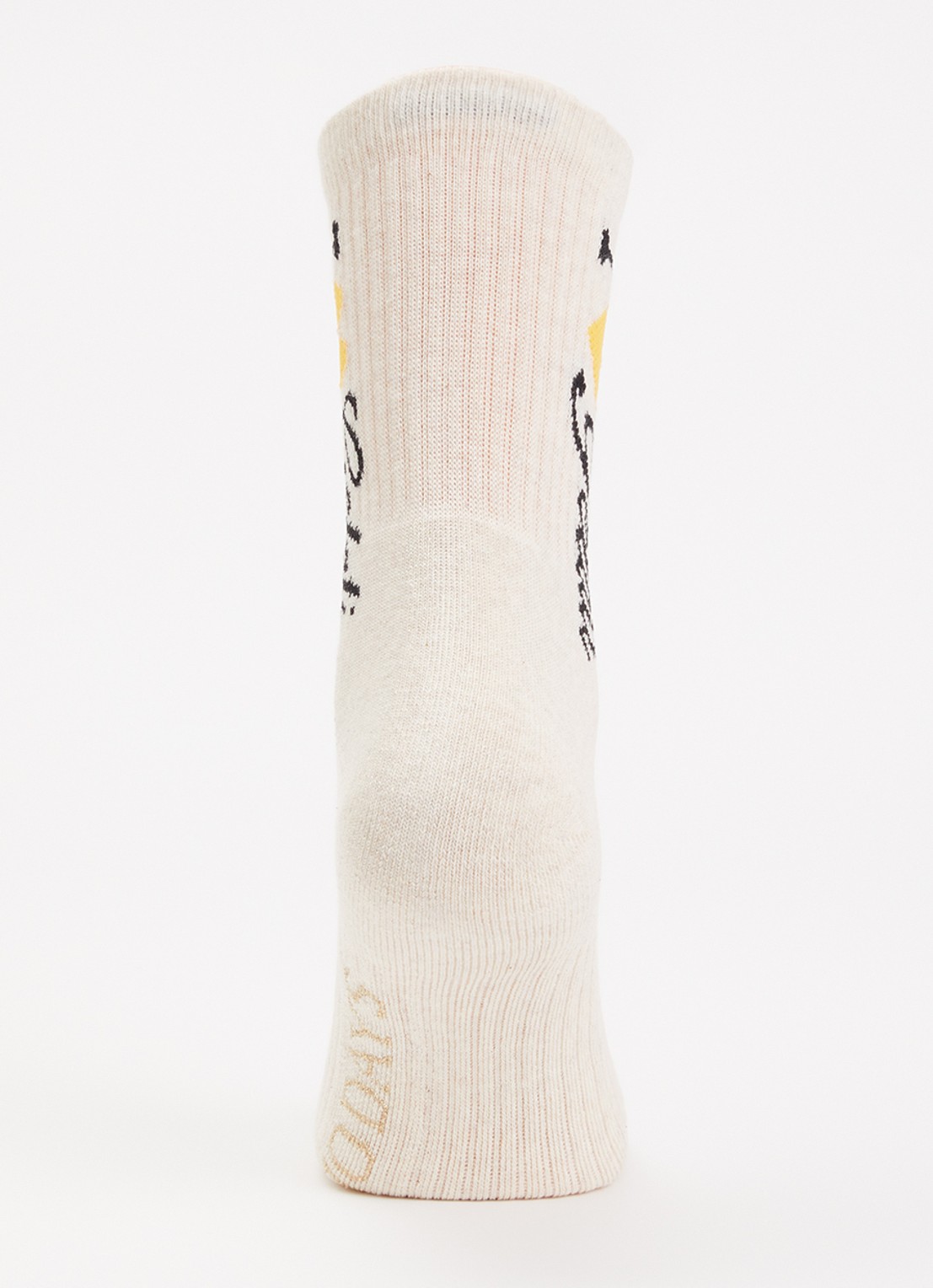 10DAYS Gelati ribgebreide sokken in katoenblend met print - voorkant 2 beige