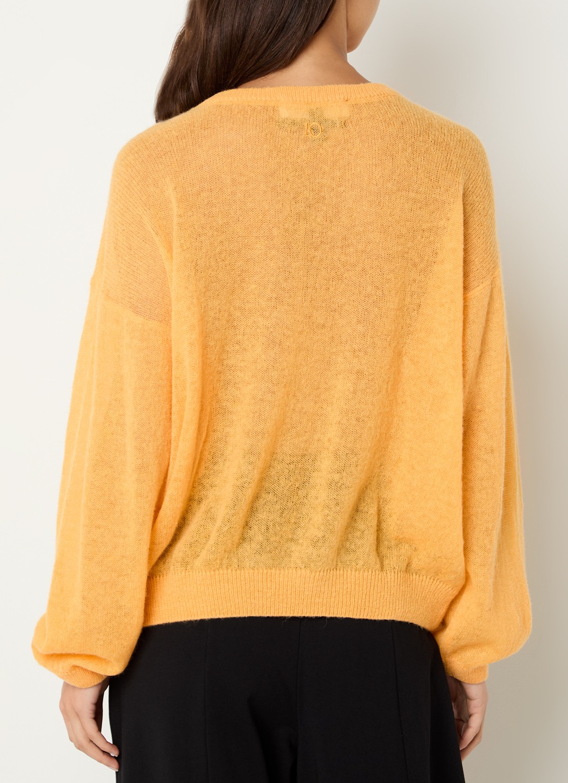 10DAYS Grofgebreide trui in alpaca wolblend - achterkant 4 orange