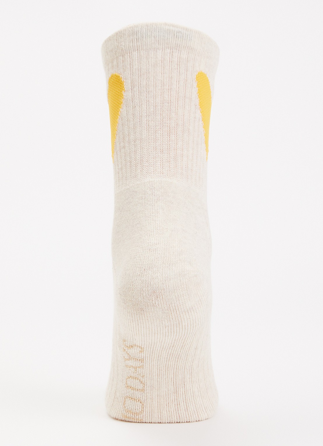 10DAYS Heart ribgebreide sokken in katoenblend - voorkant 2 beige