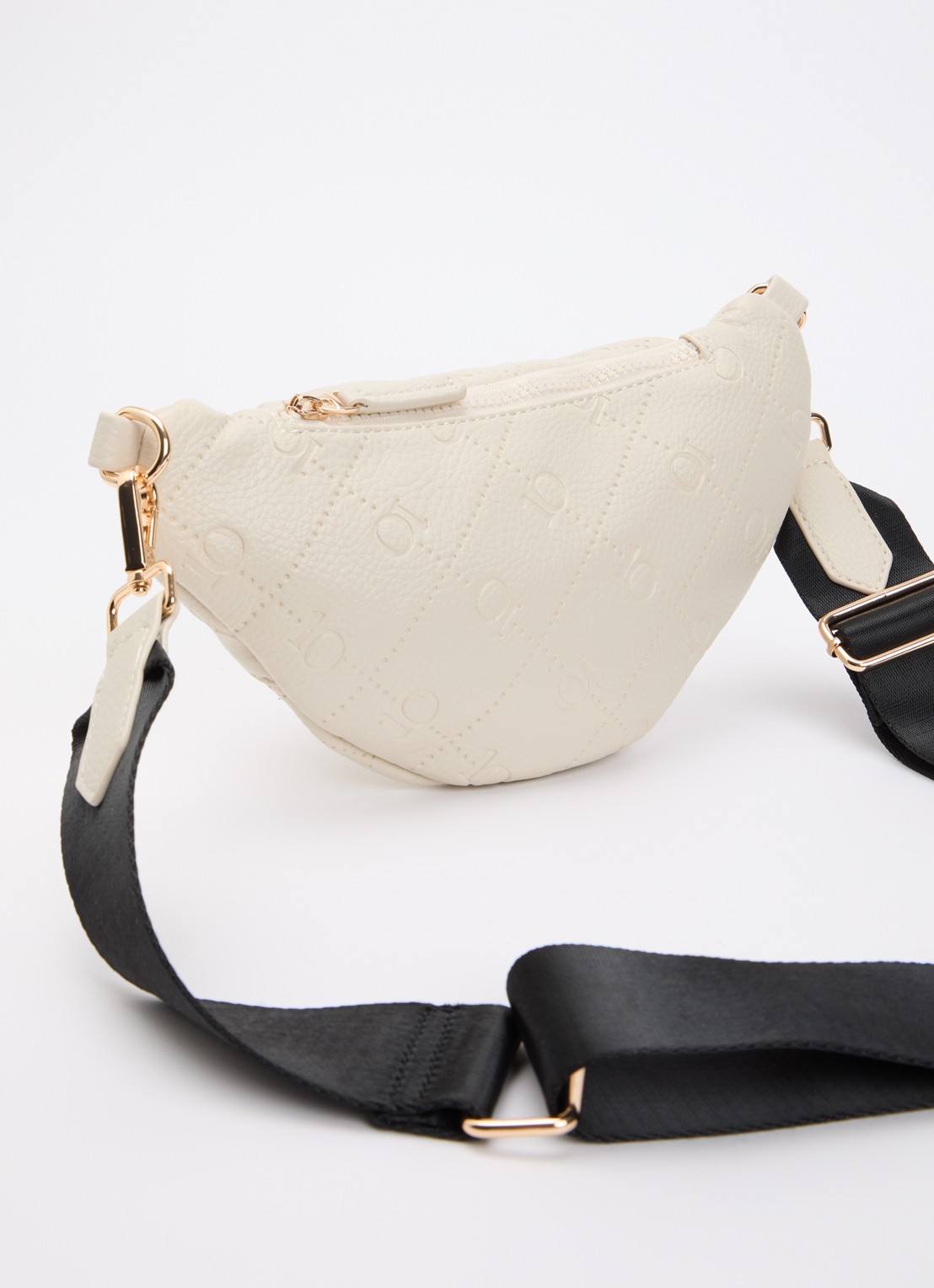 10DAYS Heuptas met logoprint en afneembare schouderriem - achterkant 4 creme