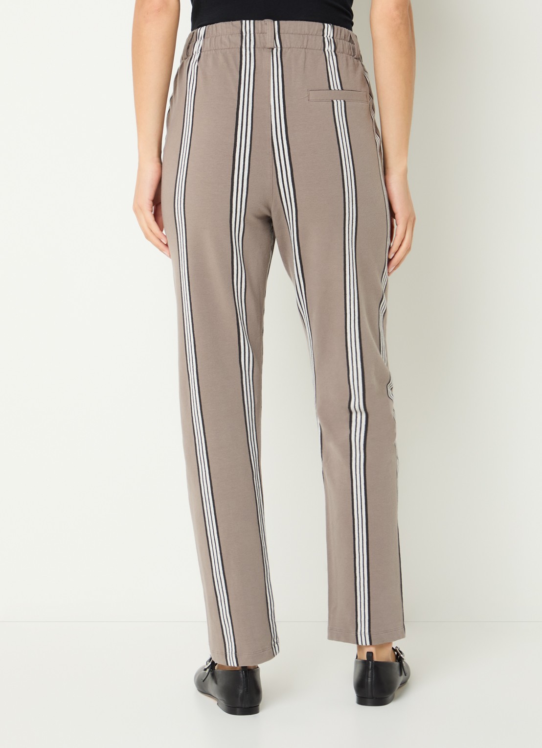 10DAYS High waist slim fit chino met steekzakken - achterkant grijs