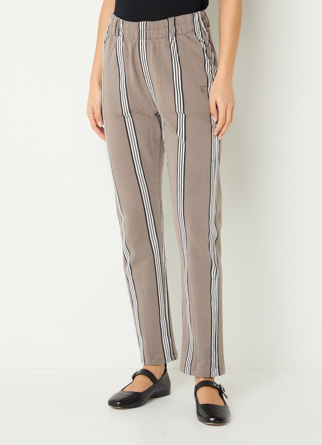 10DAYS High waist slim fit chino met steekzakken - detail 2 grijs