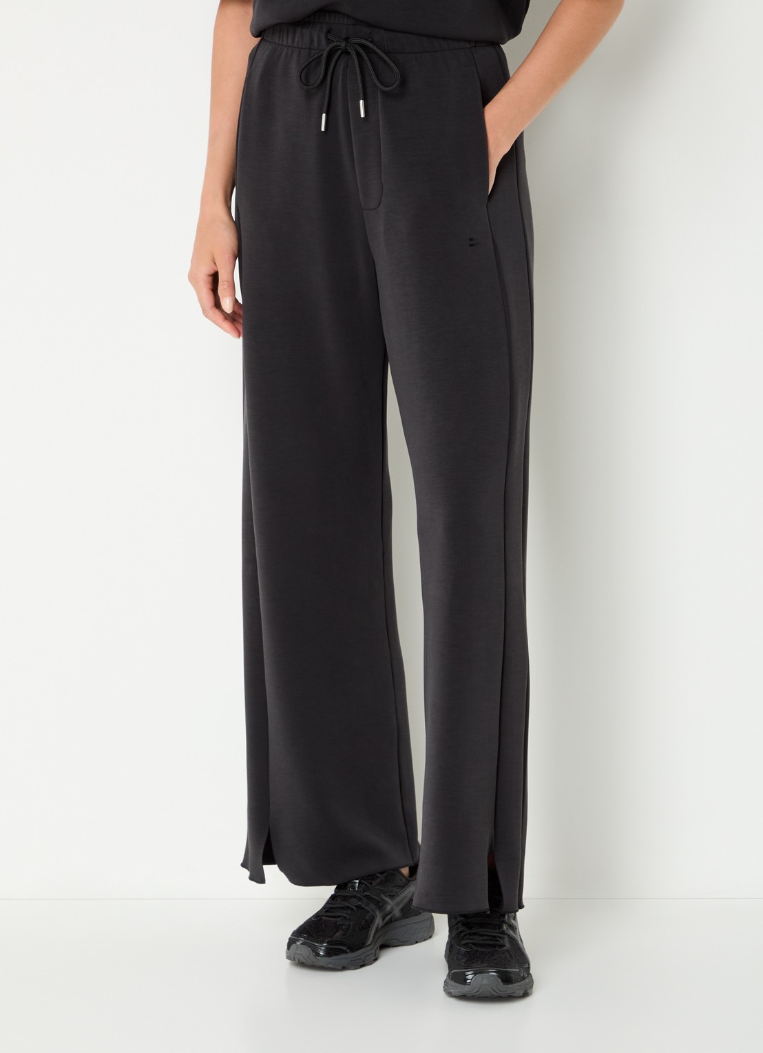 10DAYS High waist straight fit broek met steekzakken - detail 4 zwart