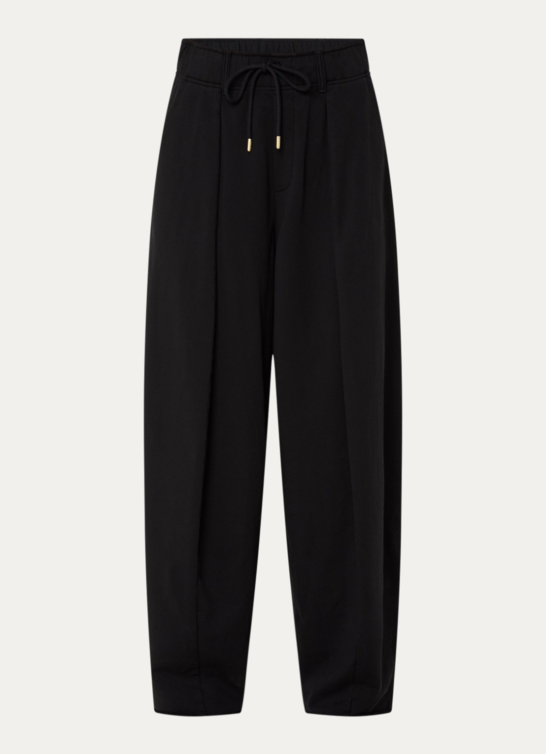 10DAYS High waist wide fit broek met steekzakken - voorkant zwart