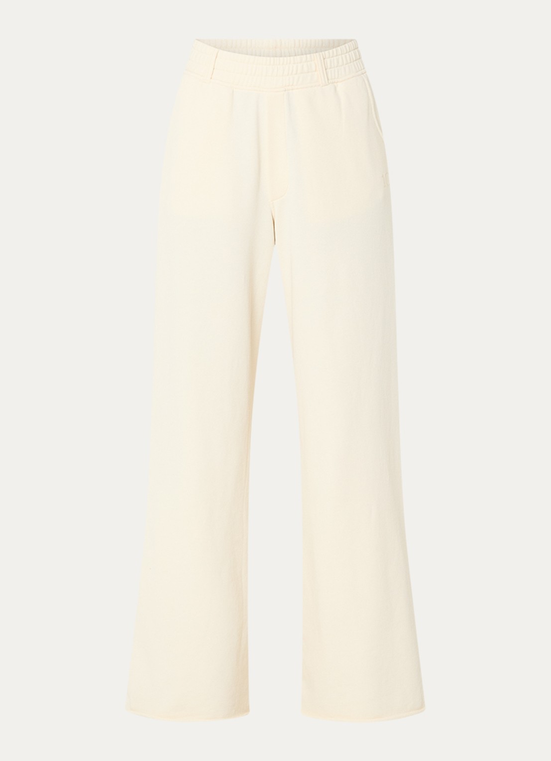 10DAYS High waist wide fit joggingbroek met steekzakken  - voorkant 2 creme