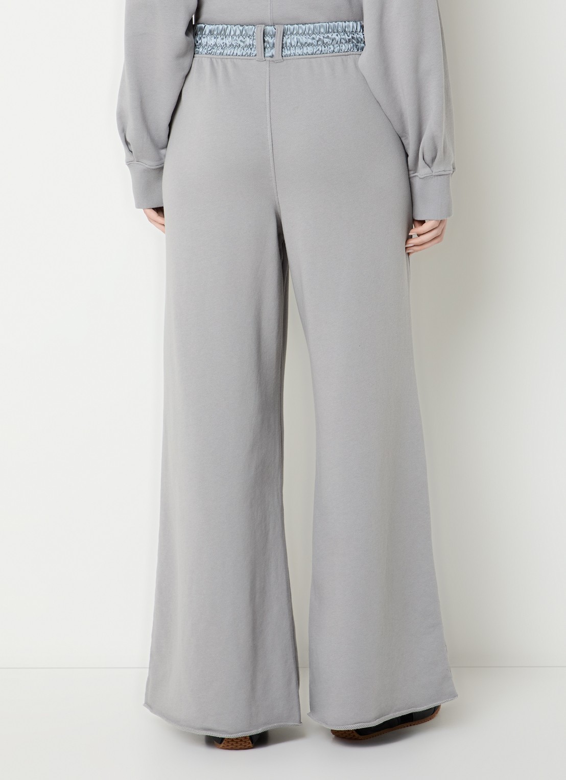 10DAYS High waist wide leg joggingsbroek met steekzakken - achterkant 3 grijs