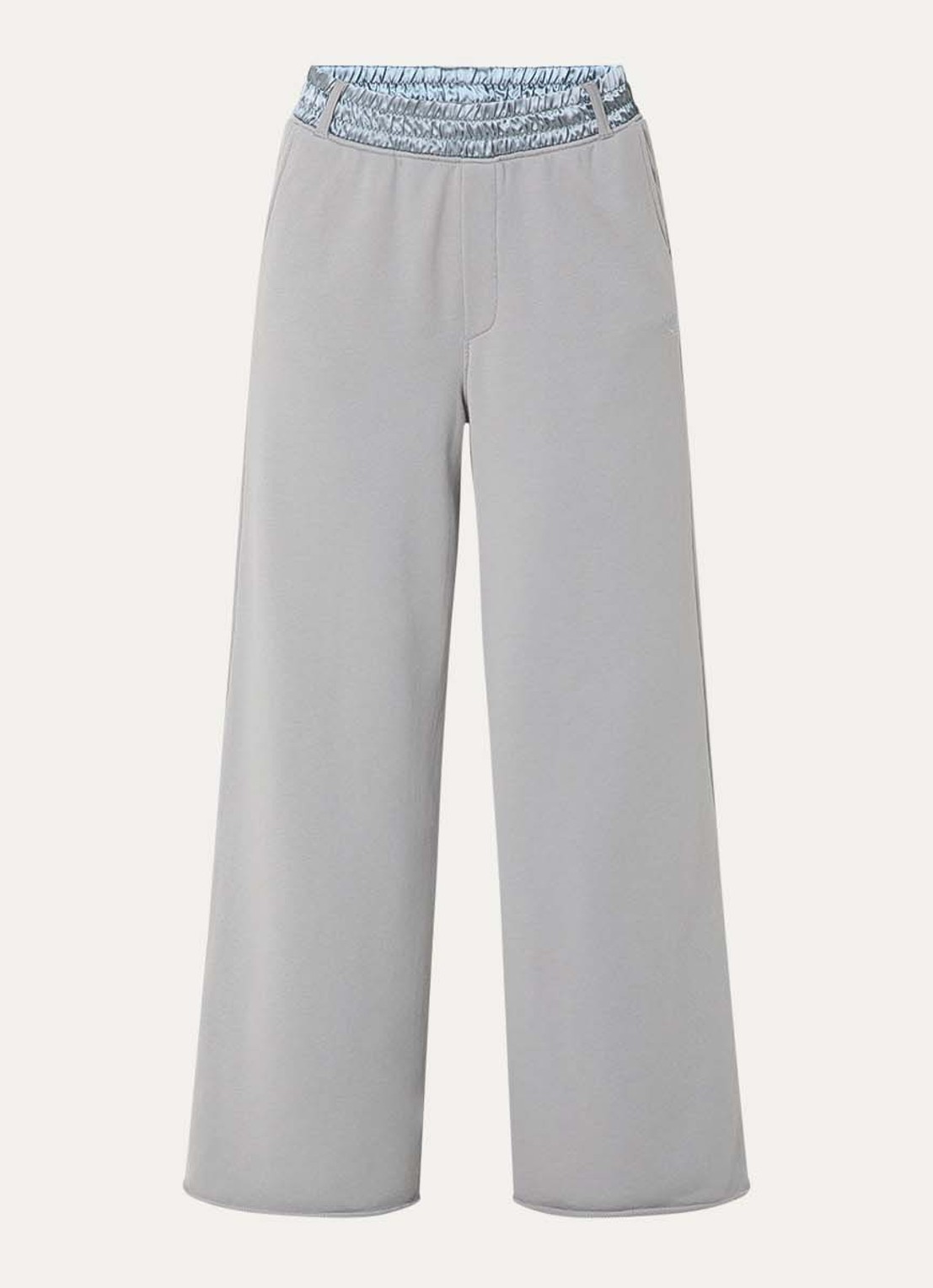 10DAYS High waist wide leg joggingsbroek met steekzakken - voorkant grijs