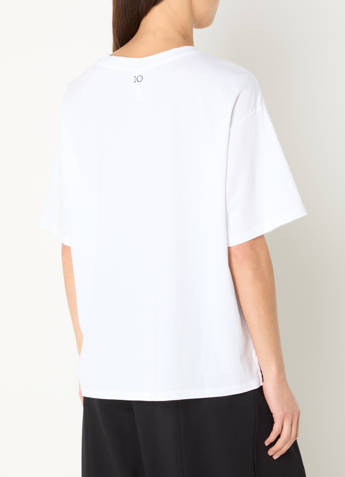 10DAYS Love T-shirt met print - achterkant wit