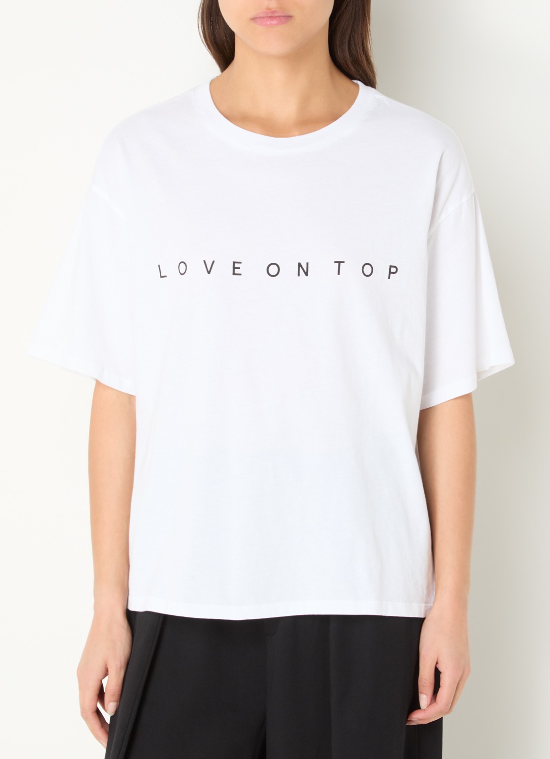 10DAYS Love T-shirt met print - detail 2 wit