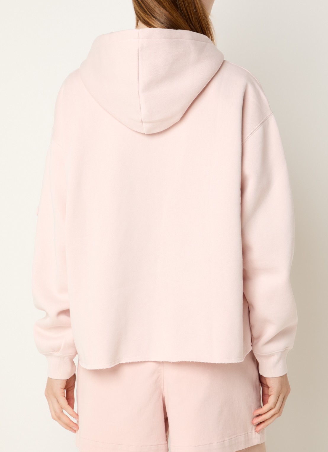 10DAYS Oversized sweatvest met logo - achterkant 5 lichtroze