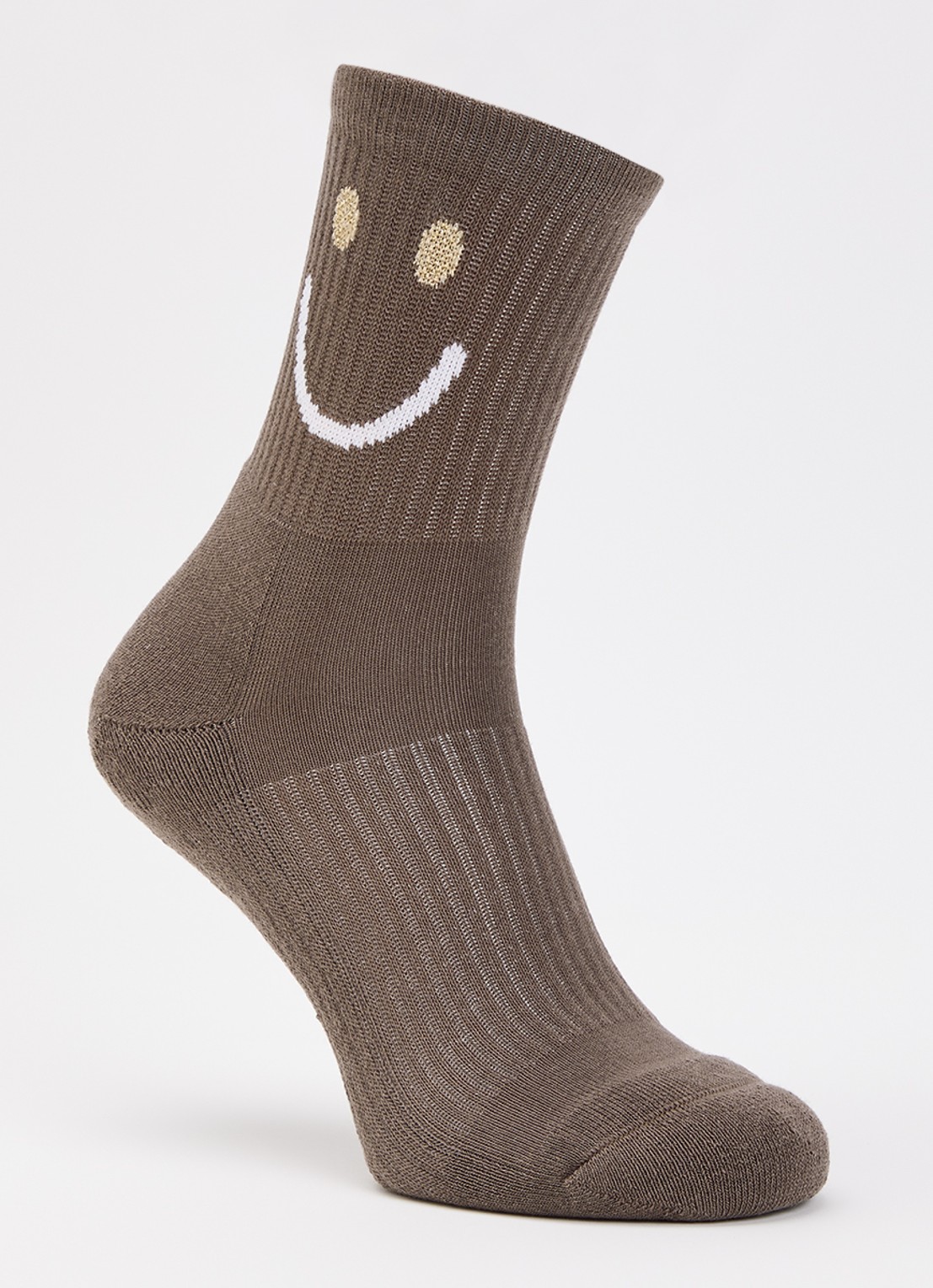 10DAYS Smile sokken in katoenblend  - voorkant bruin