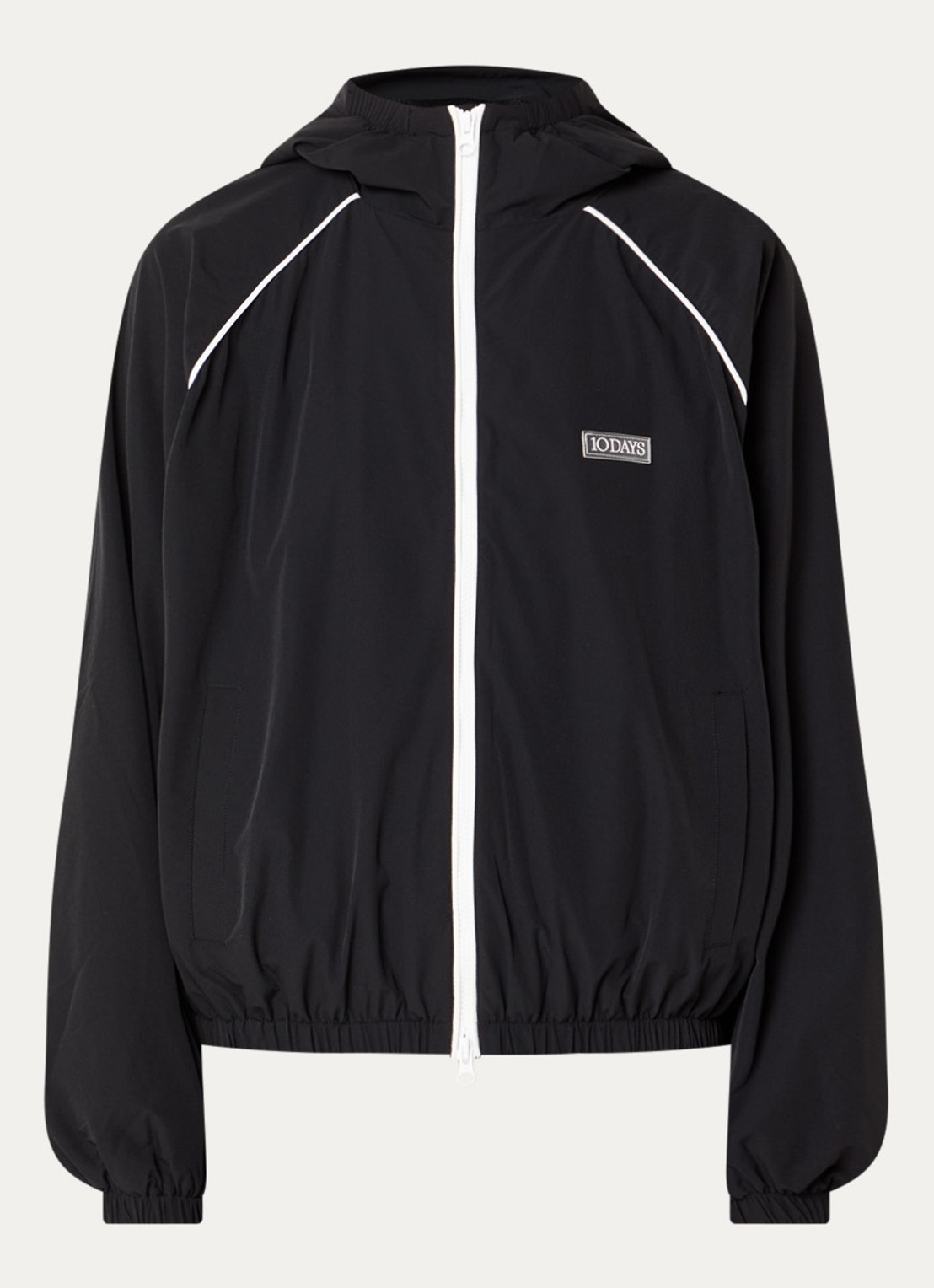 10DAYS Softshell windjack met steekzakken - voorkant 3 zwart