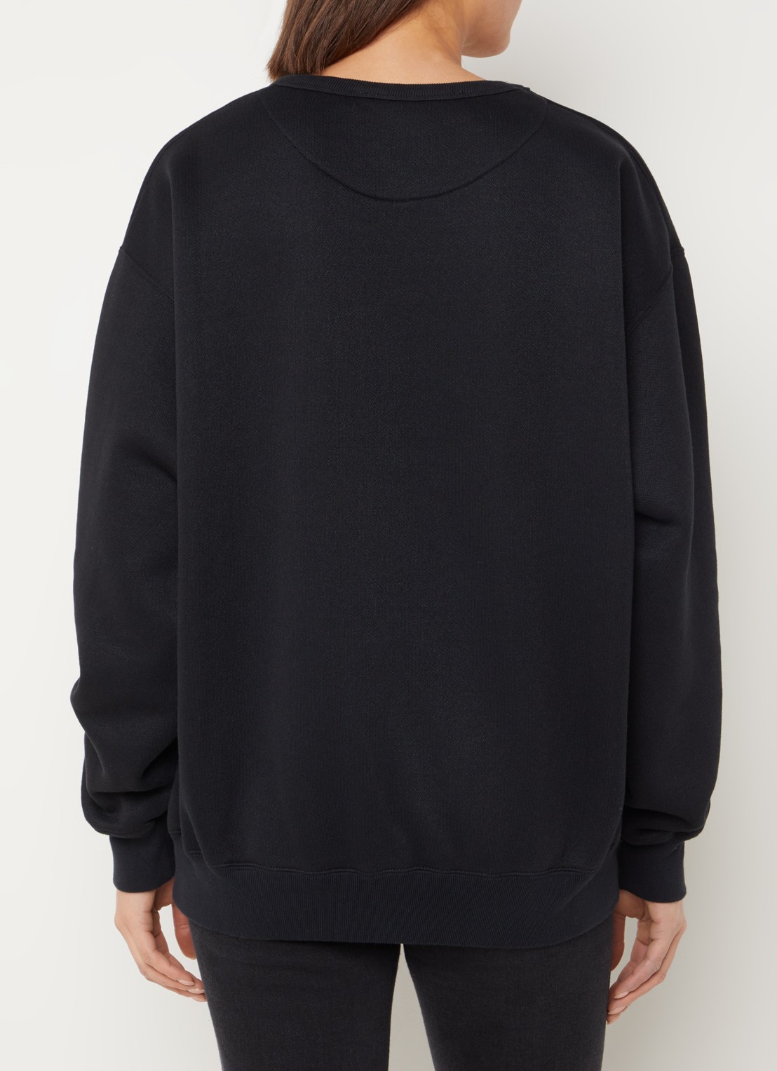 10DAYS Statement oversized sweater met logoborduring - achterkant zwart