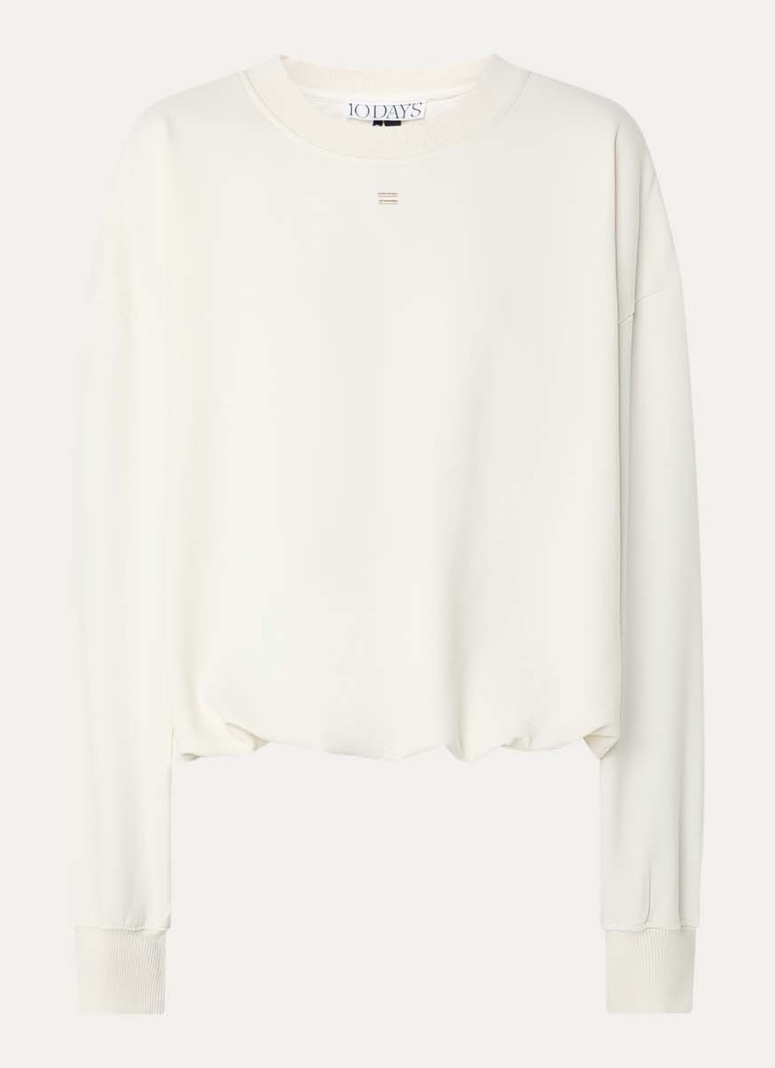 10DAYS Sweater met borduring - voorkant creme