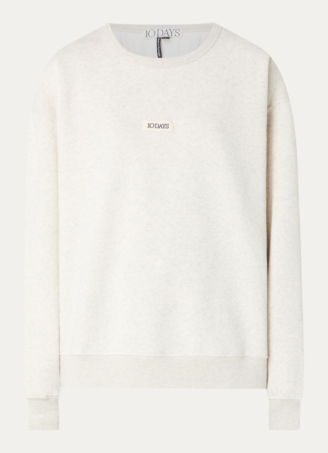 10DAYS Sweater met logo - voorkant 3 grijsmele