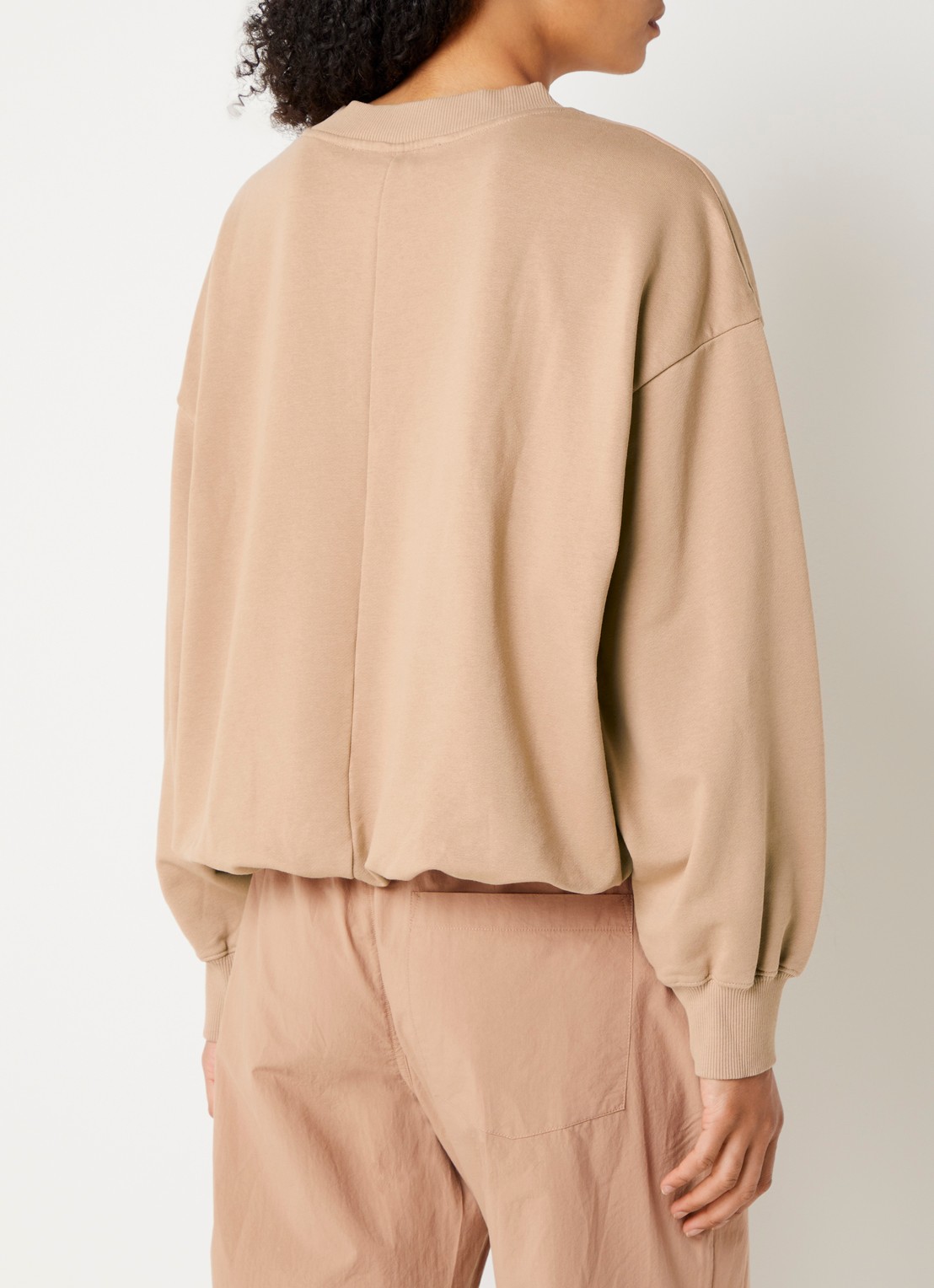 10DAYS Sweater met logo - achterkant 3 abrikoos