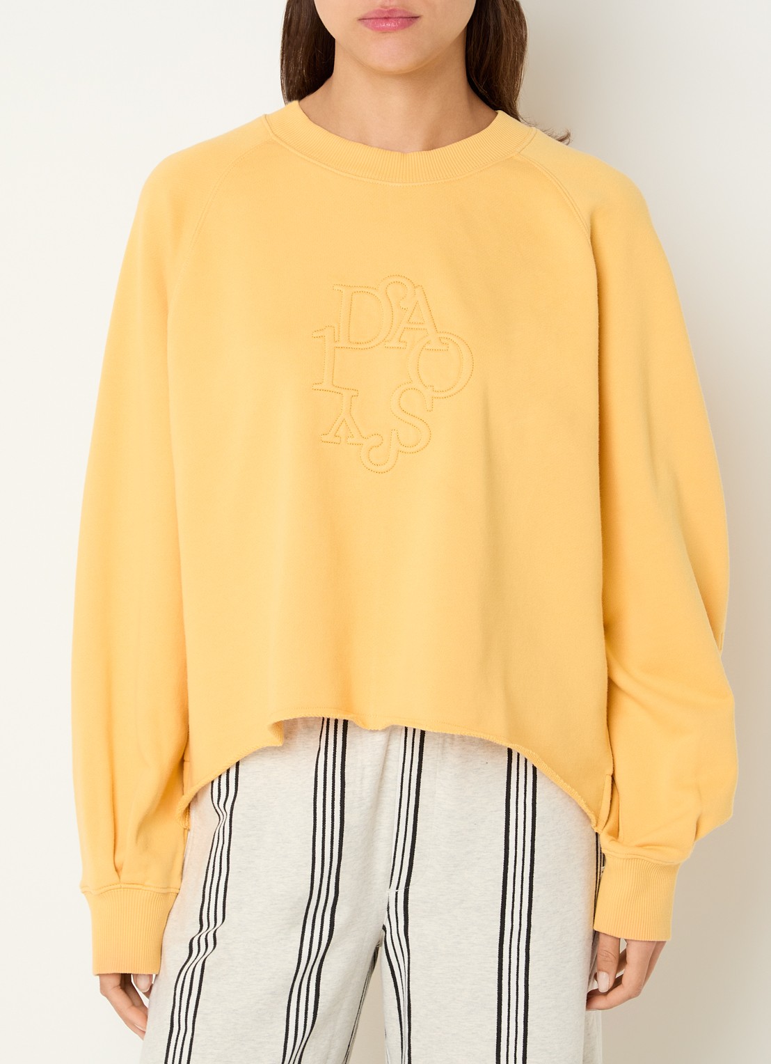10DAYS Sweater met logoborduring - detail 4 orange