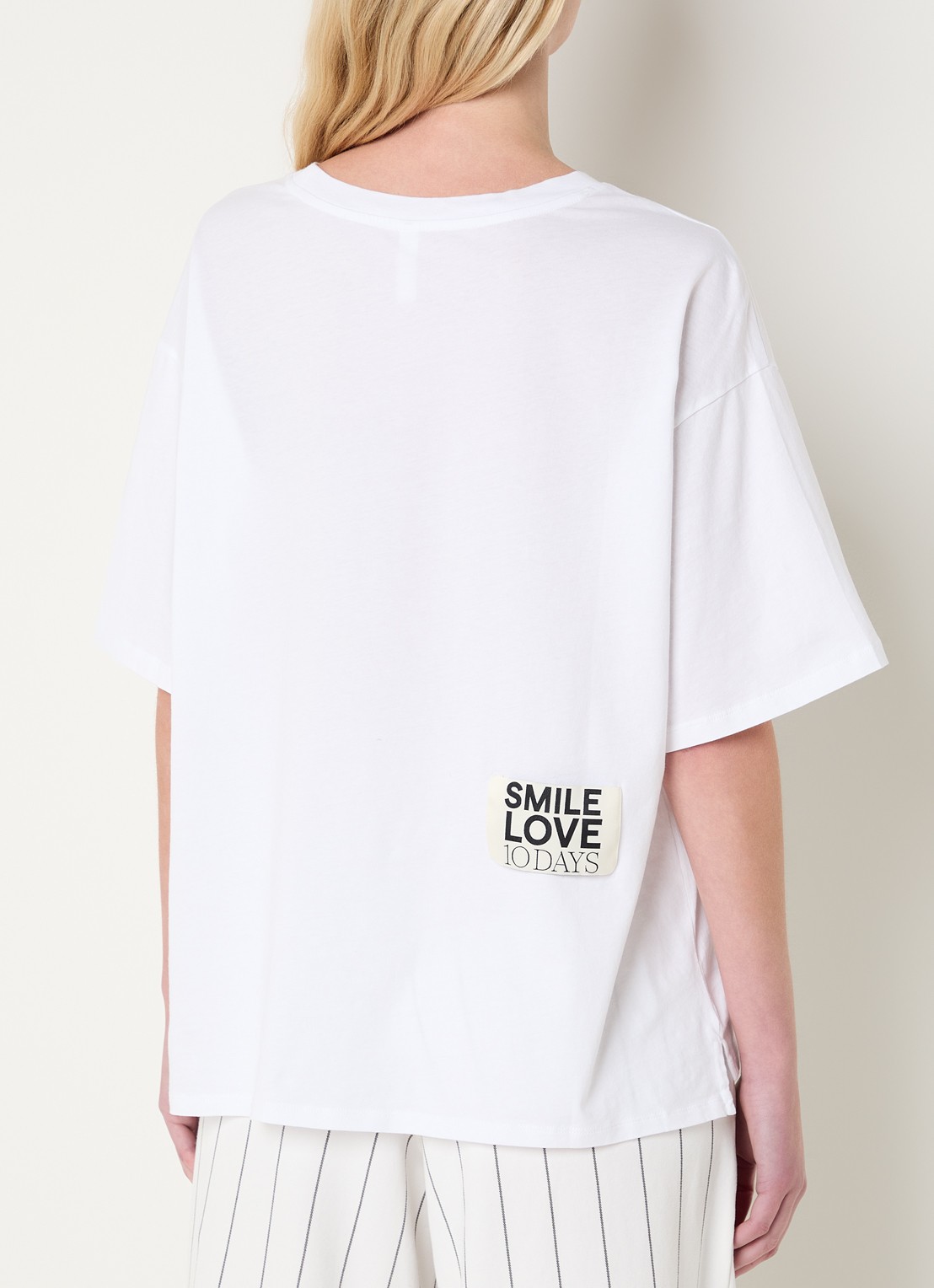 10DAYS T-shirt met print - achterkant 3 wit