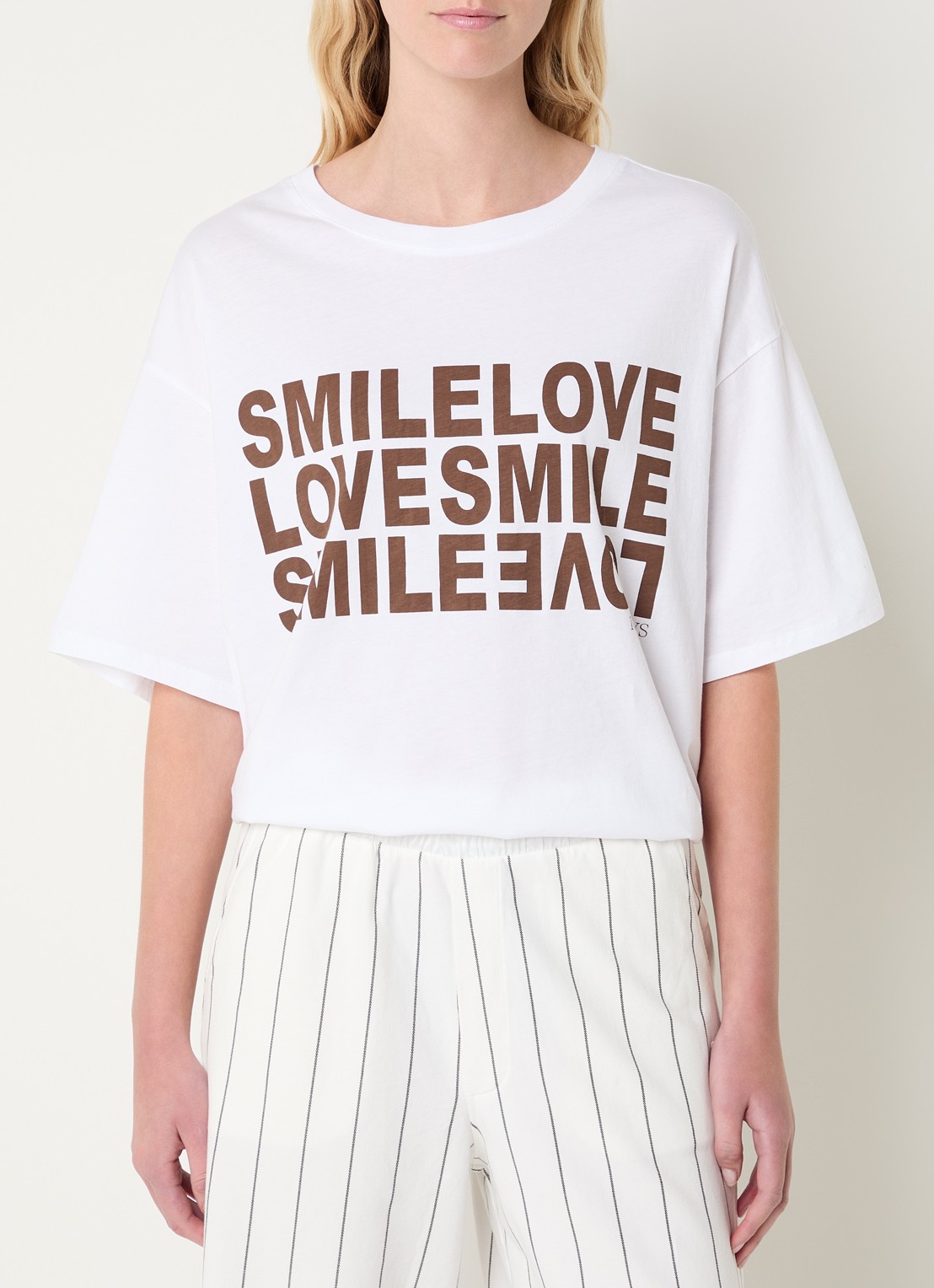 10DAYS T-shirt met print - detail 4 wit