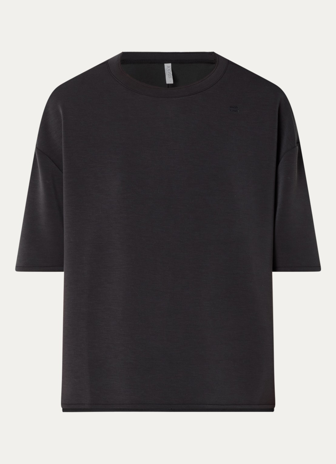 10DAYS The Soft Scuba Tee T-shirt met ronde hals - voorkant 2 zwart