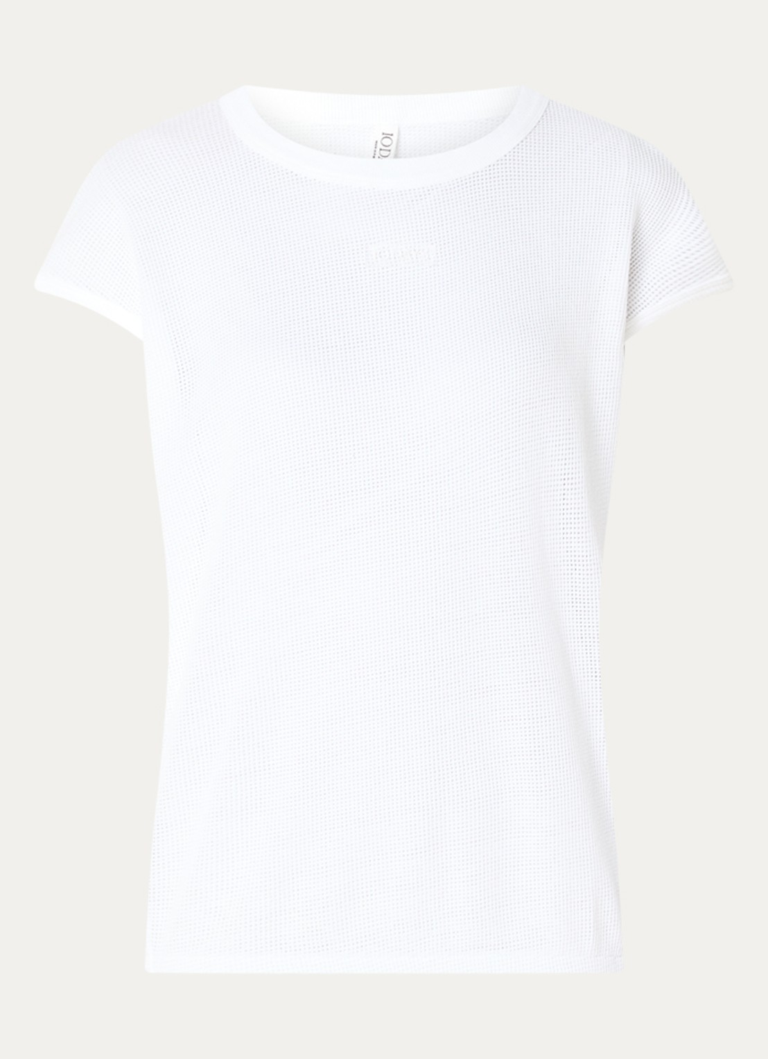 10DAYS Top van mesh met logo - voorkant 2 wit