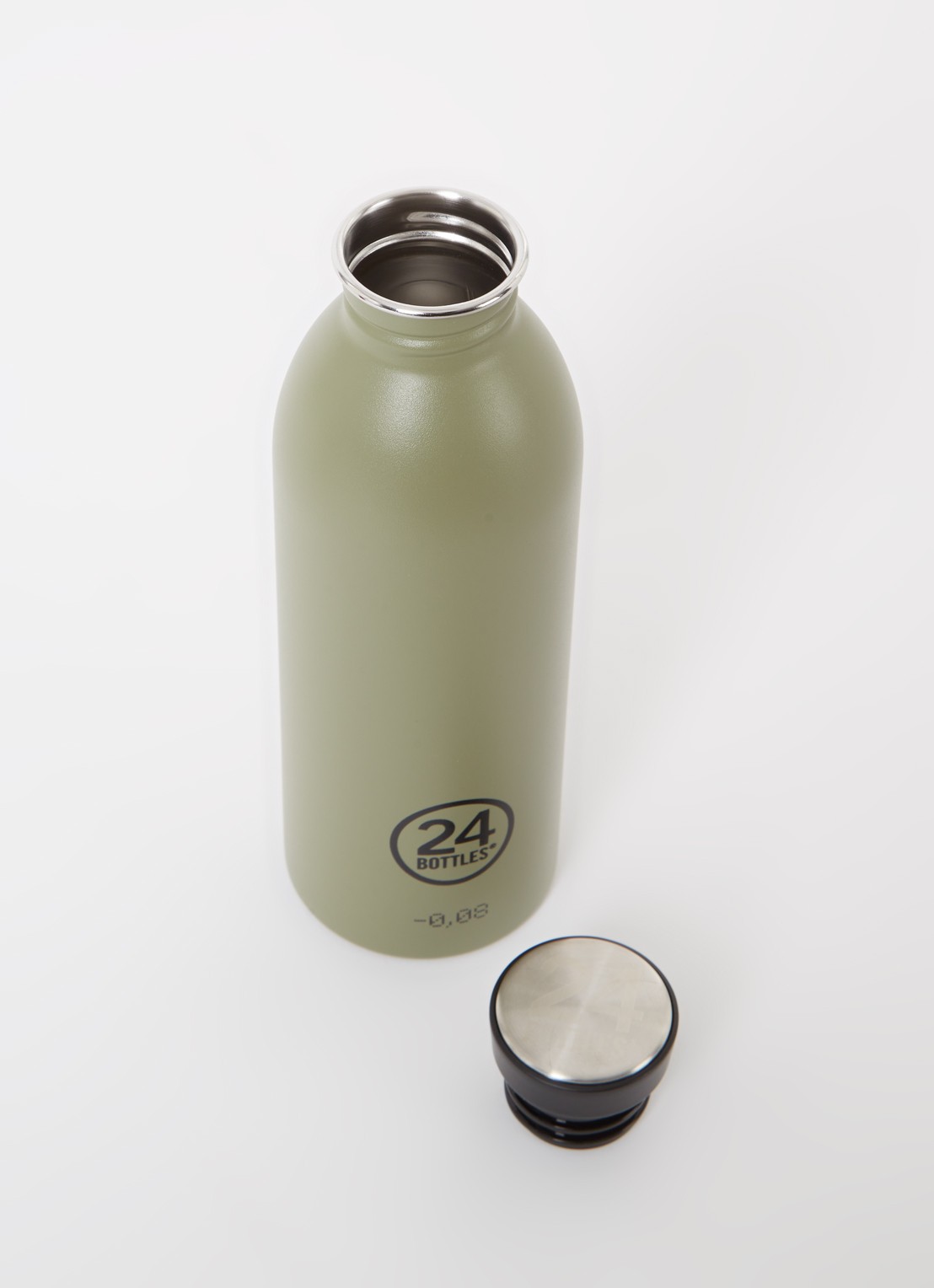 24Bottles Urban Bottle waterfles 50 cl - voorkant 2 khaki
