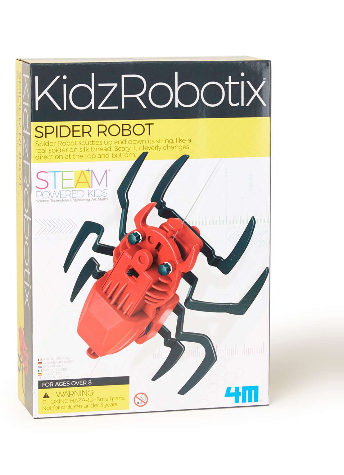 4M Spider Robot bouwkit - voorkant rood