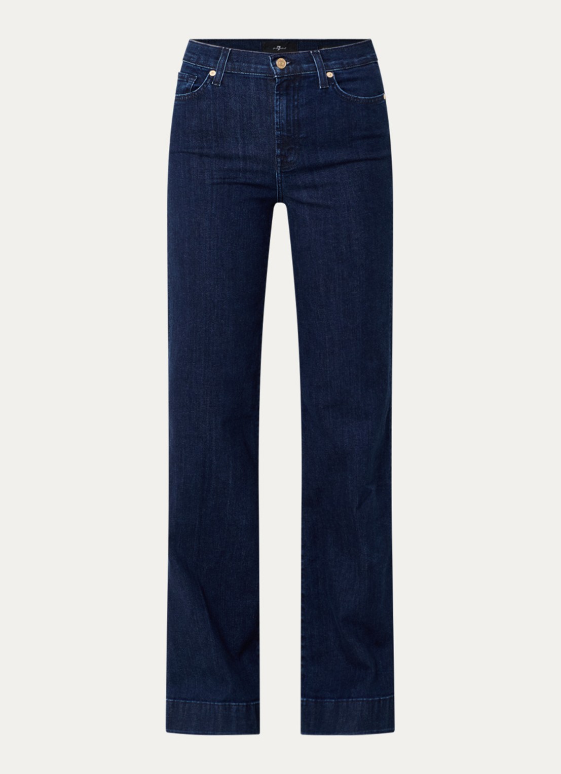 7 For All Mankind Dojo high waist flared jeans met donkere wassing - voorkant 2 indigo