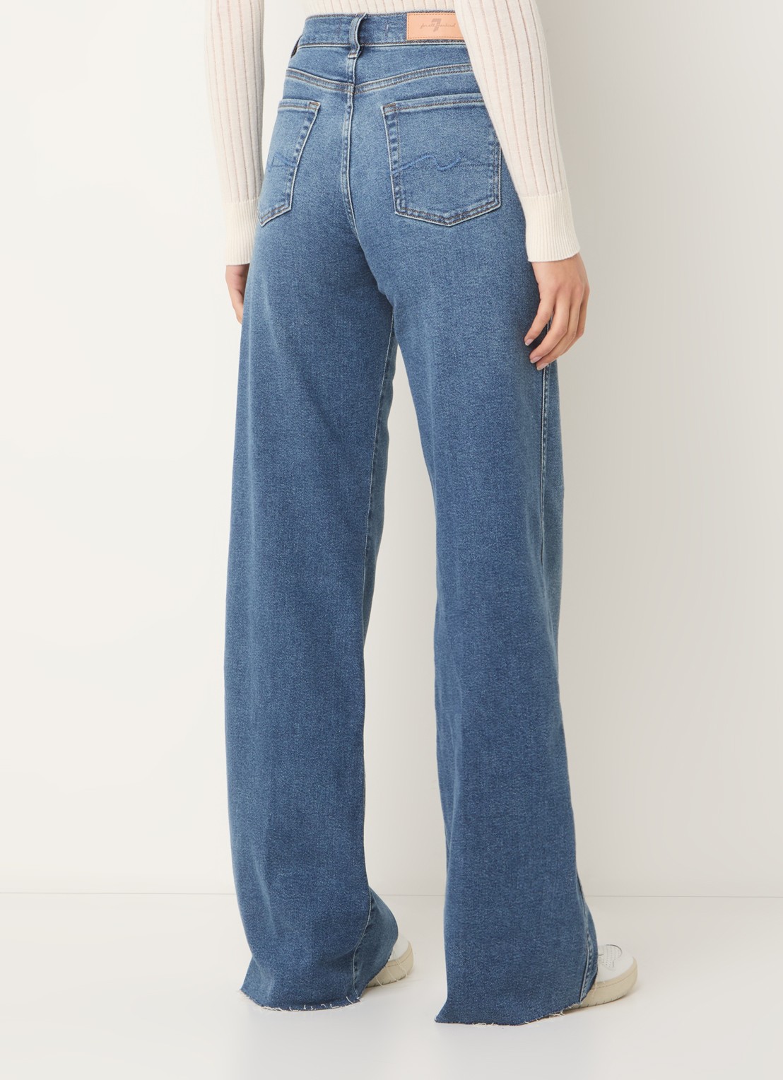 7 For All Mankind Lotta Luxe Vintage Love Affair high waist flared jeans met medium wassing - achterkant 5 indigo