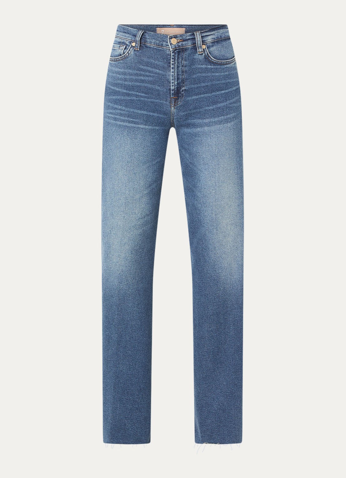 7 For All Mankind Lotta Luxe Vintage Love Affair high waist flared jeans met medium wassing - voorkant indigo
