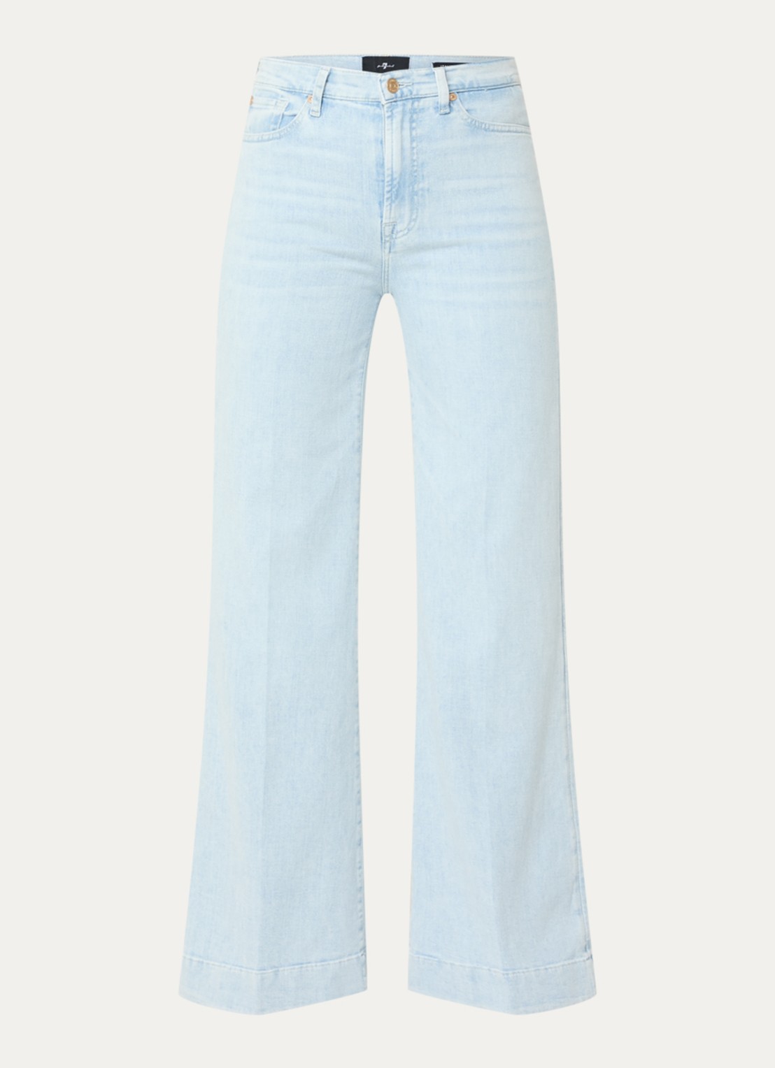 7 For All Mankind Modern Dojo Tailorless high waist flared jeans met lichte wassing - voorkant 3 indigo