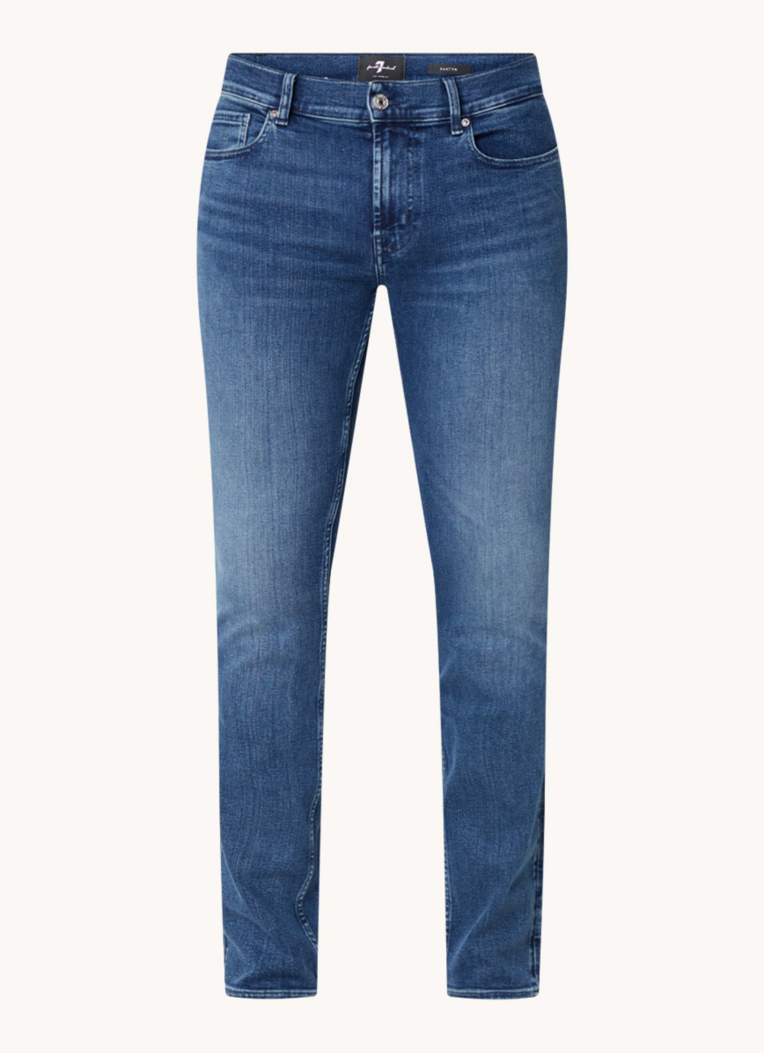 7 For All Mankind Paxtyn skinny fit jeans  met donkere wassing - voorkant indigo
