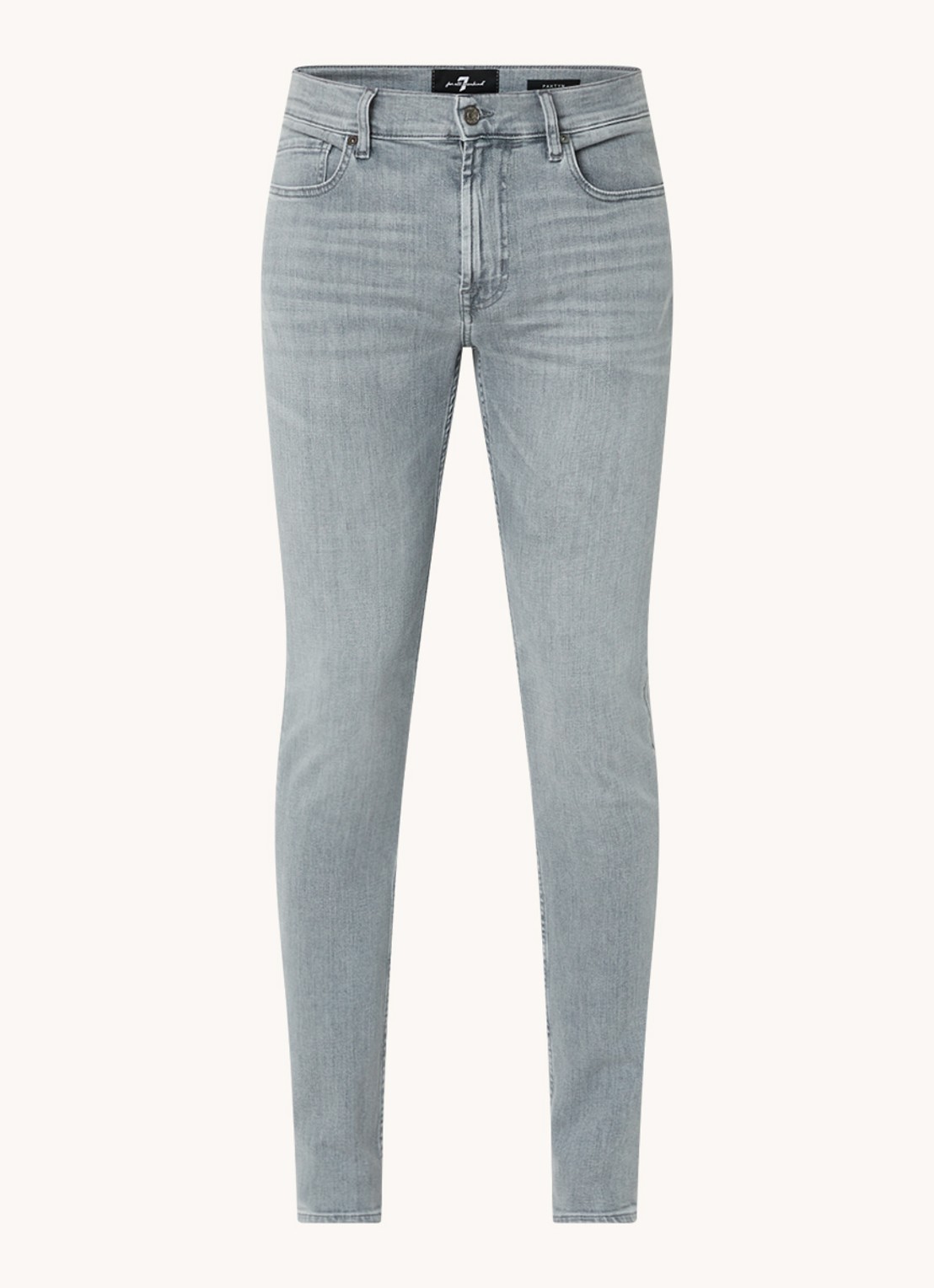7 For All Mankind Paxtyn skinny jeans met stretch  - voorkant 2 grijs
